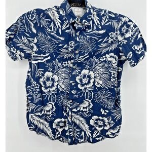 CACTUS MAN RICKY SINGH Mens flower Hawaiian Short Sleeve Button Up Size Large